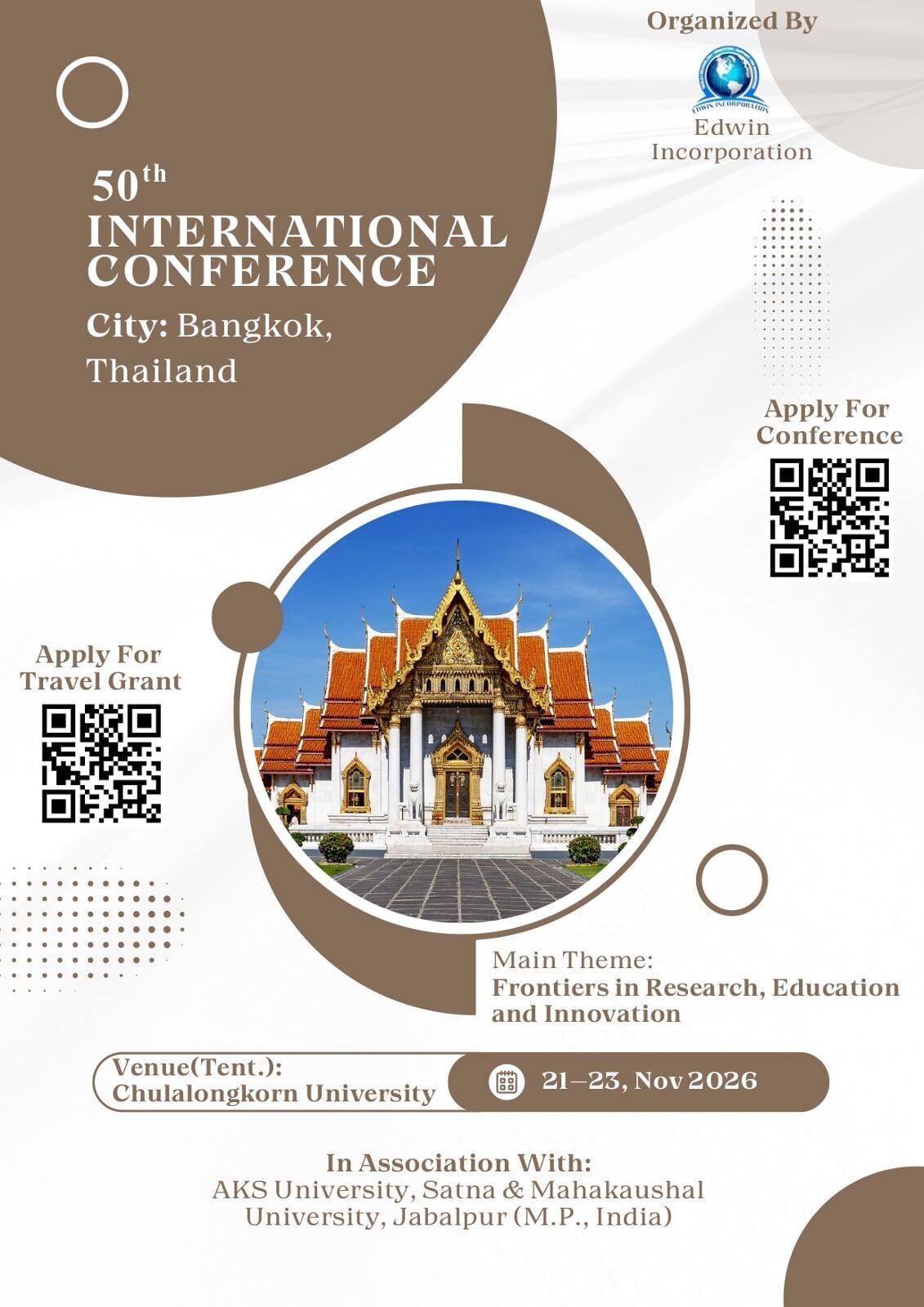 50th International Conference Thailand Poster